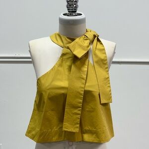 Yellow Halter Neck Women Top